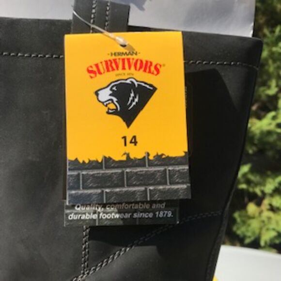 Steel Toe Boots . Size: 14 . Pull On Leather . Herman Survivors . New in Box - Picture 6 of 9